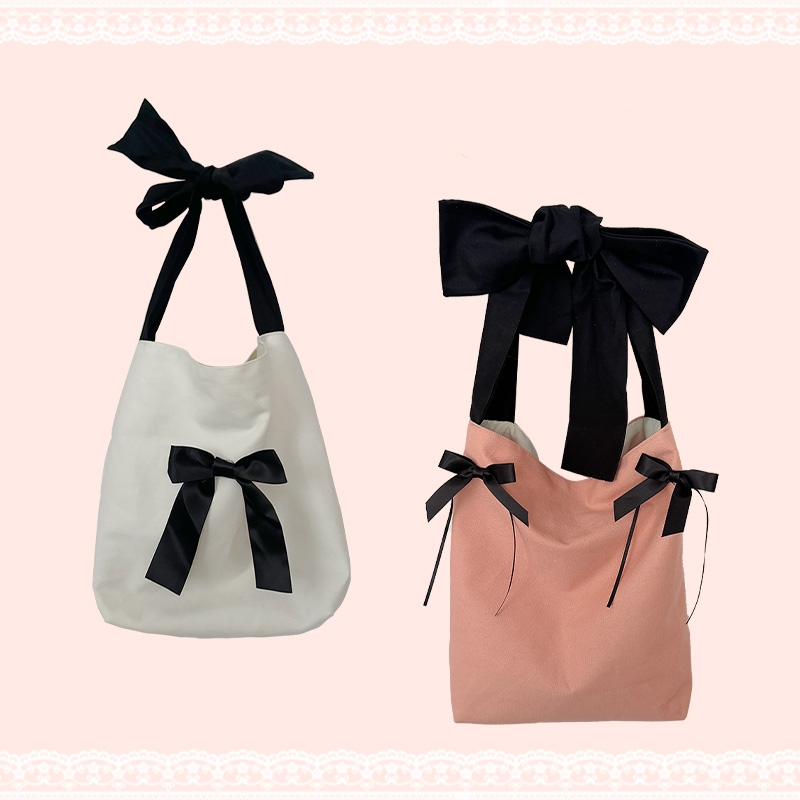 リボントートバッグ エコバッグ 韓国ファッション デザイン 春夏