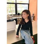 2024春新作  韓国風子供服 女の子 ロングパンツ デニムパンツ  キッズ ベビー服 80-150cm