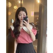 春夏新作 トップス 女 レディース 半袖 シャツ ブラウス インナー