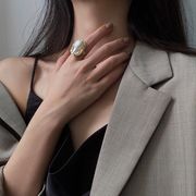 パールリング 韓国風 不規則な真珠 調節可能なリング ファッションアクセサリー 指輪