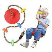 ブランコ  おもちゃ クライミングロープ スイング リング付き ロックカラビナ ディスク 子供クライミング用