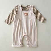 ins 秋新作　ベビー服　サロペット　オーバーオール　可愛い　子供服　クマ　カジュアル　ボトムス