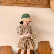 夏新作　2点セット　花柄シャツ　スカート 　セットアップ　子供服　キッズ 　韓国ファッション