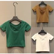 夏　子供服　Tシャツ　キッズ服　ブラウス　  トップス　韓国子供服　シンプル　カジュアル