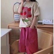 【2点セット】女の子 INS 韓国風子供服  韓国版 七分パンツ 2024夏新作 上着+ズボン  5-13#
