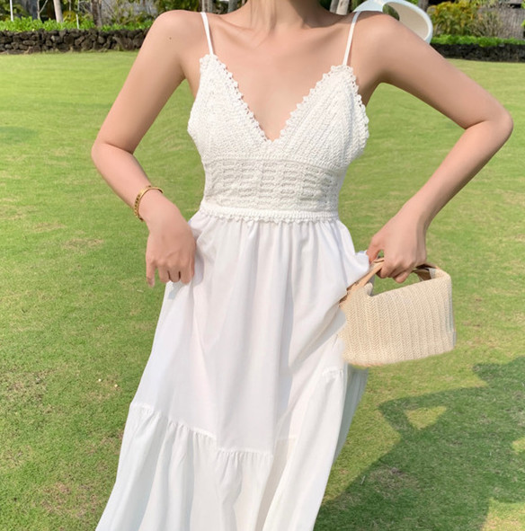 リゾートワンピース キャミワンピ フレアワンピース サマー