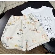 【2024夏新作】韓国風 子供服　ベビー服  キッズ　親子スタイル　Tシャツ　半袖  5分ズボン