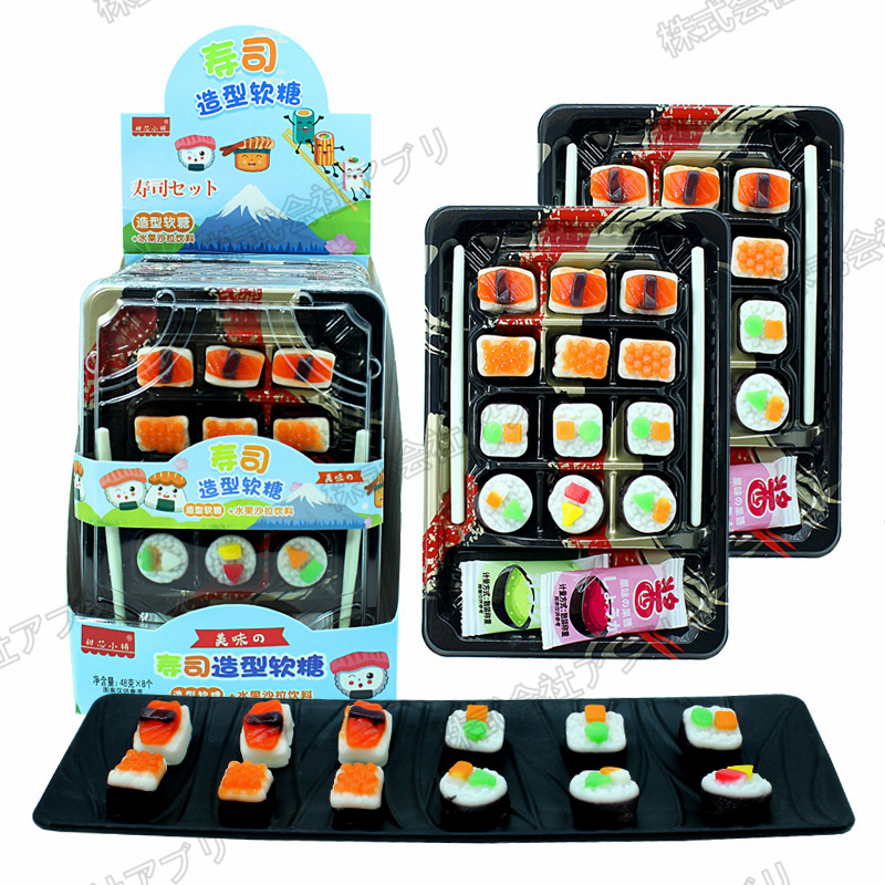 【8個入】グミ　寿司グミ　サーモングミ　鮭グミ　キャンディー　飴　人気お菓子　ASMR　咀嚼音　SNS