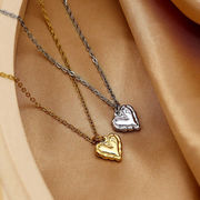 ネックレス ハートステンレス チェーン アクセサリー  サージカルステンレス ネックレス  韓国 2024新作