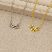 ネックレス U型ステンレス チェーン アクセサリー  サージカルステンレス ネックレス  韓国 2024新作