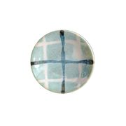 アワサカ  グリーン格子　小皿 MN-952