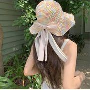キャップ 小顔効果  帽子 紫外線カット 麦わら帽子  フィッシャーマン