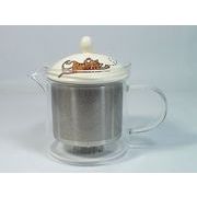 「波佐見焼」茶トラ　SSガラス切立ポット