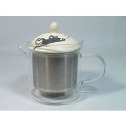 「波佐見焼」ブルーキャット　SSガラス切立ポット