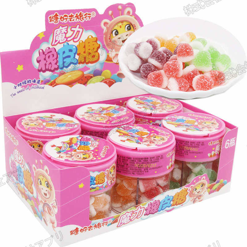 【6個入】グミ　西瓜バブルガム　飴玉　ストローキャンディ　果物味　ソフトキャンディ　人気お菓子