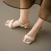 ストラップ  サンダル　レディース　小剣　ソフトレザー　ソフトソール　ハイヒール