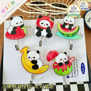 パンダ 壁掛け 耐荷重2Kg 粘着 帽子掛け 浴室使用可能 便利アイテム  キー かわいい