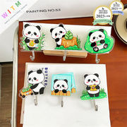 かわいいパンダ 壁掛け 耐荷重2Kg 粘着 帽子掛け 浴室使用可能 便利アイテム キー