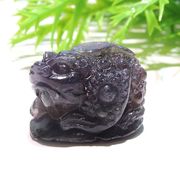 置物　三脚蟾蜍　アイオライトサンストーン　銭蛙　三本足蛙　パワーストーン　天然石