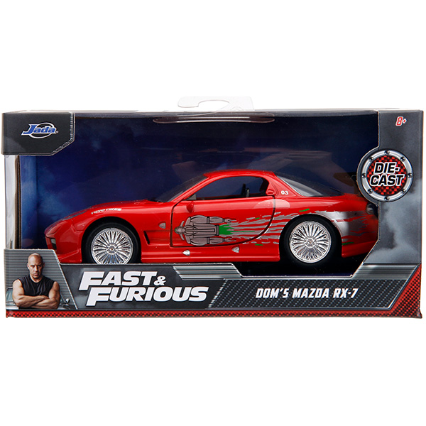 JADATOYS 1:32 ワイルドスピードダイキャストカー DOM'S MAZDA RX-7
