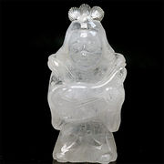 彫刻品 水晶 弁財天 置物 芸能 学問 金運 財運天然石