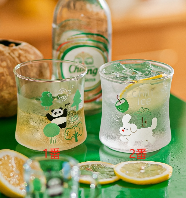 2024新作 韓国風 グラスカップ コーヒーカップ 牛乳カップ 雑貨