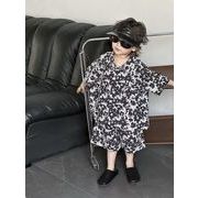 2024夏新作  ベビー服 韓国風子供服 男の子  半袖  トップス+ショートズボン  2点セット 90cm--140cm