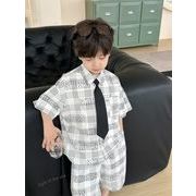 2024夏新作  ベビー服 韓国風子供服 男の子  半袖  トップス+ショートズボン  2点セット 90cm--140cm