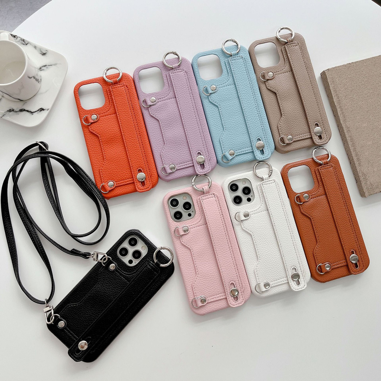 iPhone17ケース スマホケース iPhone ケース 16 Pro ショルダー ストラップ 斜めがけ 肩掛け カード収納