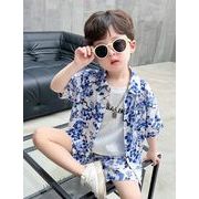 2024夏新作  ベビー服 韓国風子供服 男の子  半袖  トップス+ショートズボン  2点セット  90cm--150cm