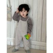 【新作　秋】装い韓国風子供服 ベビー服 キッズ 男の子 長袖 トップス +サロペット 分けて販売 73cm-100cm
