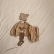 【新作　秋】装い韓国風子供服 ベビー服 キッズ 男の子 長袖 トップス +ショートズボン 2色 73cm-100cm