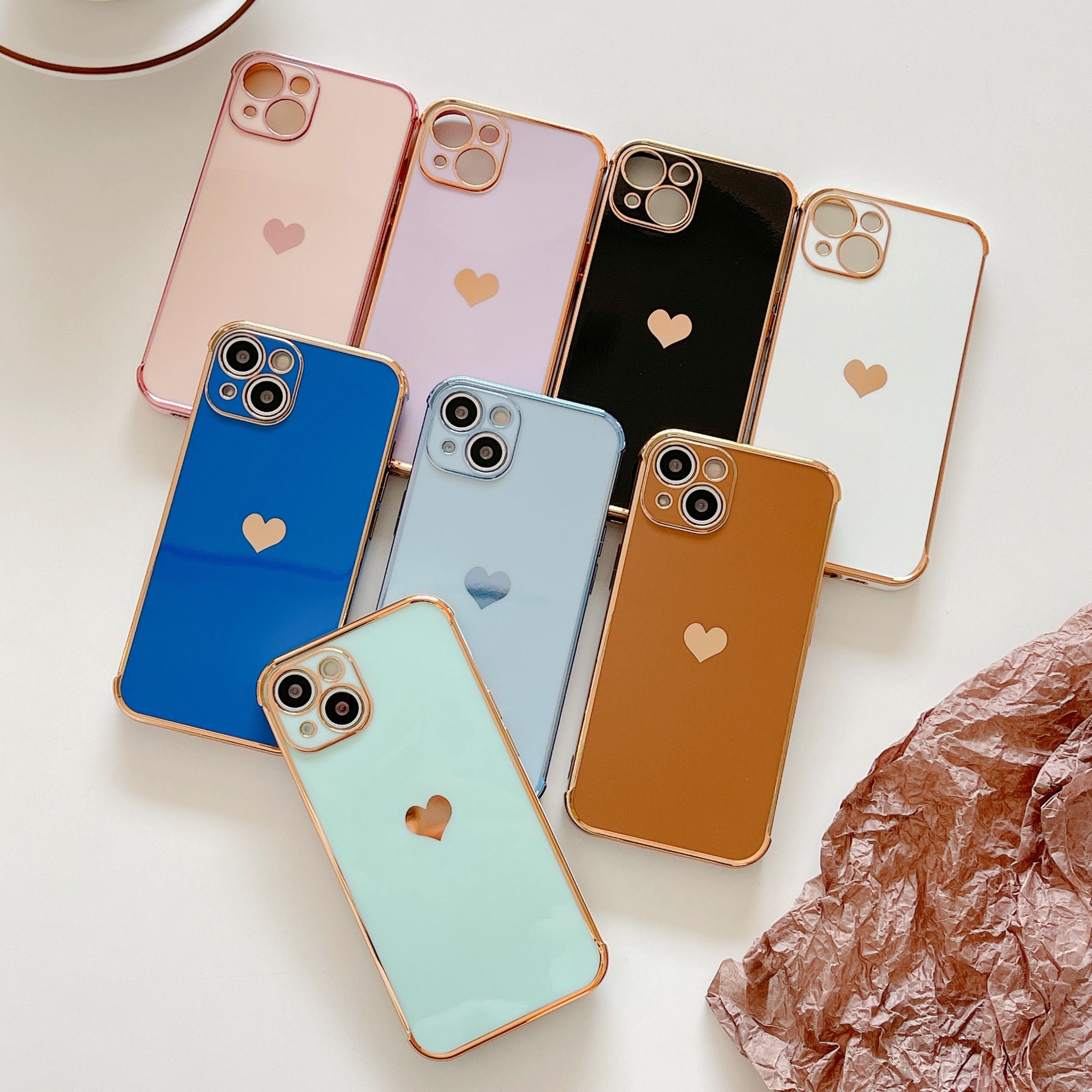 iPhone16 ケース ハート柄 iPhone15 Proケース iPhone13mini SE2 SE3 iPhone12ProMaxカバー TPUケース