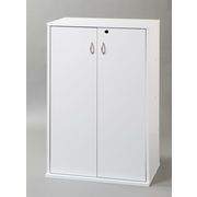 鍵付収納名人　ホワイト　CD・DVD・Blu-ray・コミック収納　ラック　日本製