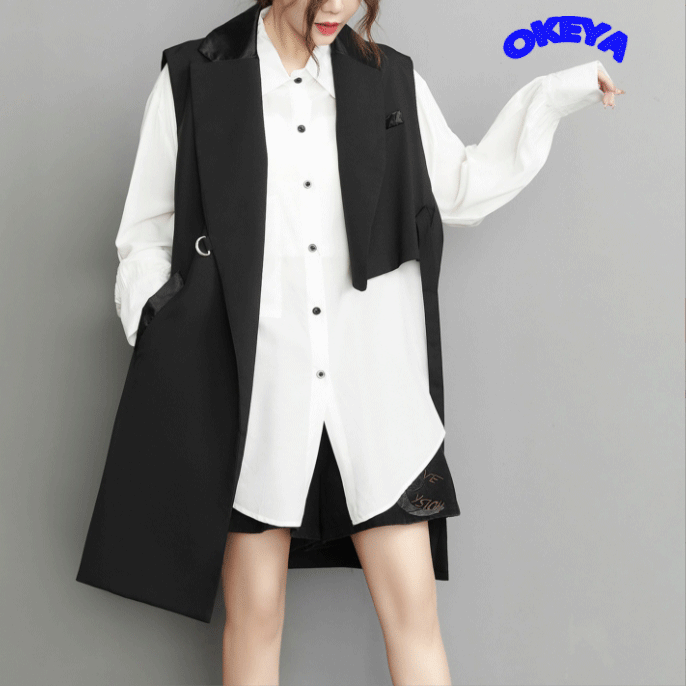 2024年秋新作　レディース服　トップス　ベスト　お出かけ　不規則　ファション　エレガント　ゆったり