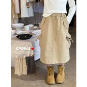 2024秋新品　   子供服　  キッズ　    スカート 　 90-160CM　　2色