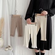 ★BaBy★　ベビーレギンスパンツ　73~100cm　レースフリルロングパンツ　韓国ベビー服