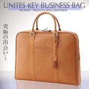 MOMO -牛革エンボス加工  男女兼用 A4収納OK ブリーフケース トートバッグ　AN-85