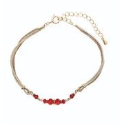 TAK-31-1 ビーズチャームブレス2 レッド