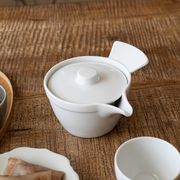 小田陶器 すずめ茶器-suzume chaki- 急須 (茶こし付き) 白[美濃焼]