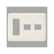 フルカラー モダンプレート 5コ(3コ+1コ+1コ)用 ミルキーホワイト