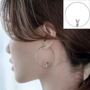 大きめのフープピアス    猫ピアス    猫雑貨   猫アクセサリー
