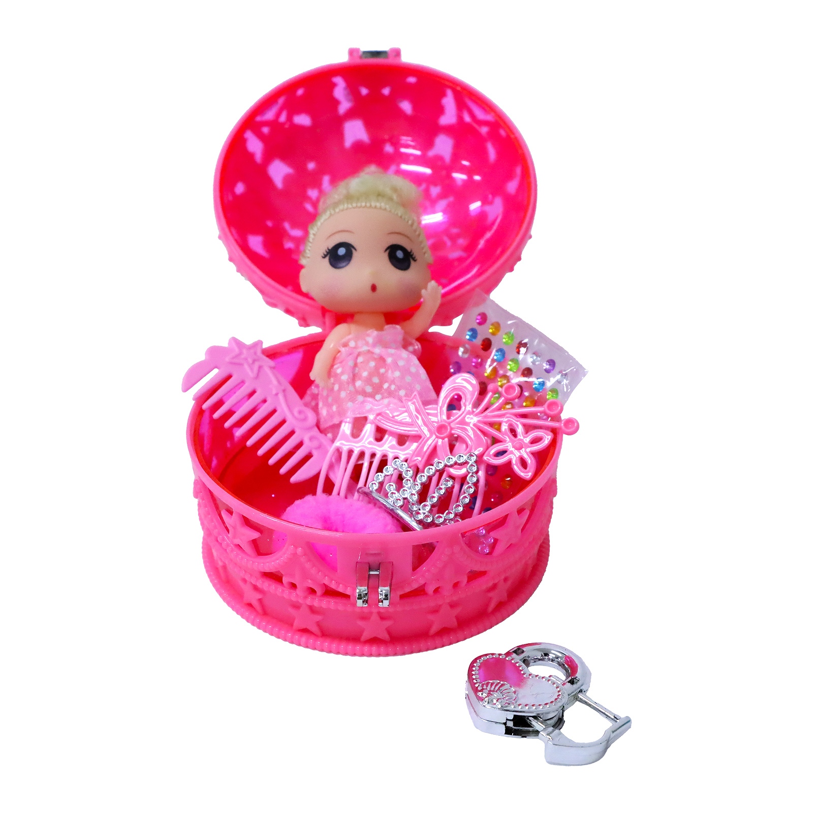 バラエティ玩具＞プリンセスおしゃれボックス 3色アソート No.206-397