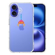 iPhone16 側面ソフト 背面ハード ハイブリッド クリア ケース UFOキャッチャー りんご キャッチ