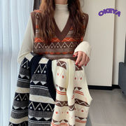 2024年秋冬新作　レディース服　トップス　ベスト　ｖネック　お出かけ　ニット　ゆったり　3色展開