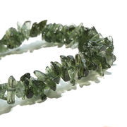 ブレス　モルダバイト＜チェコ産＞　さざれ　約4.7〜10.7ｍｍ　証明書付き　パワーストーン　天然石