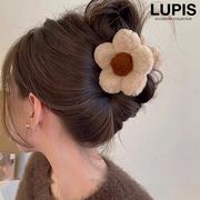 ヘアアクセサリー ヘアクリップ バンスクリップ フラワー ファー もこもこ ふわふわ ガーリー 秋冬