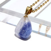 ペンダントトップ　デュモルチェライト　ステンレス　ゴールド　ケース付き　日本製