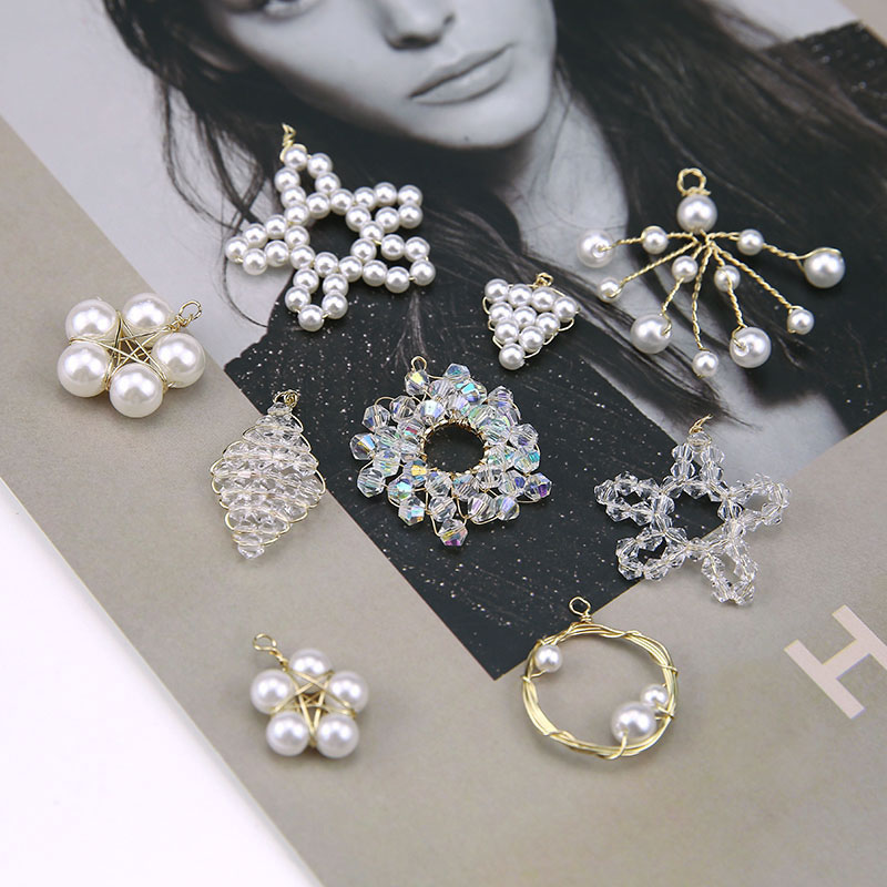 星チャーム ゴールド パール ハンドメイド ビーズ アクセサリーパーツ お花 資材 素材 手芸 雑貨 ピアス