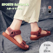 韓国風 シンプル フラット サンダル レディース スポーツ マジックテープ 夏 カジュアル 学生